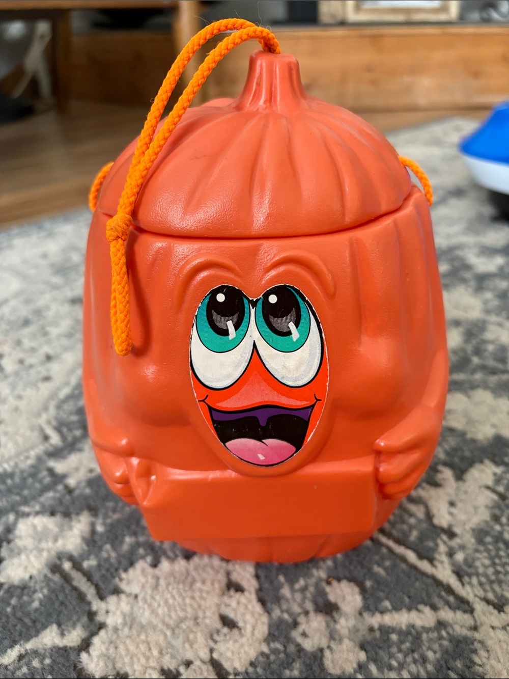 Mars Milky Way Pumpkin Halloween Blow Mold Trick Treat Bucket Jack O Lantern 9"